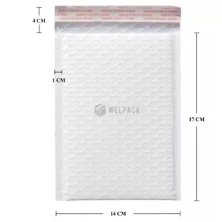 ecopack (50ชิ้น) ซองบับเบิ้ลกันกระแทกสีชมพู ขนาด 14x17 cm. ฝาปิด 4 cm.