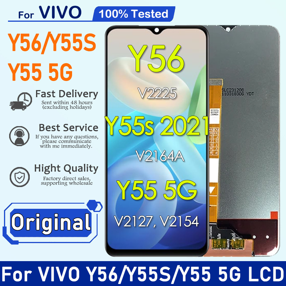 6.58 สําหรับVIVO Y56, Y55 5G, Y55s 2021 LCD V2225 V2127, V2154 จอแสดงผลTouch Screen Panel Digitizer 