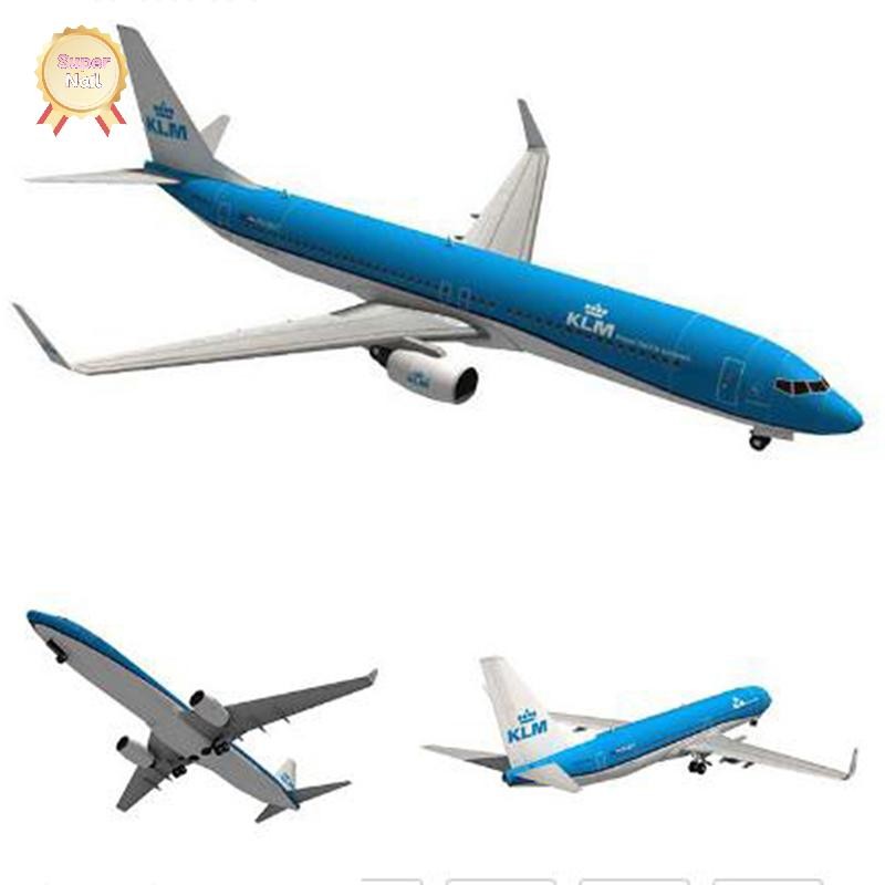 FLTH 1:100 737 Aircraft Dutch Airlines 3D Paper Model DIY ของเล่นทํามือ Vary