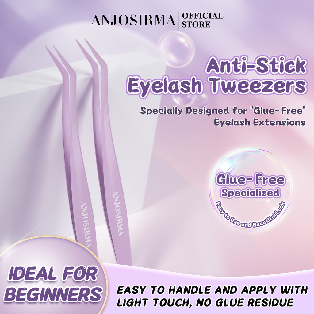 ANJOSIRMA แหนบป้องกันติดระดับพรีเมียมสําหรับขนตาปราศจากกาวความแม่นยําสูงเฉพาะแหนบขนตาเหมาะสําหรับผู้เริ่มต้น
