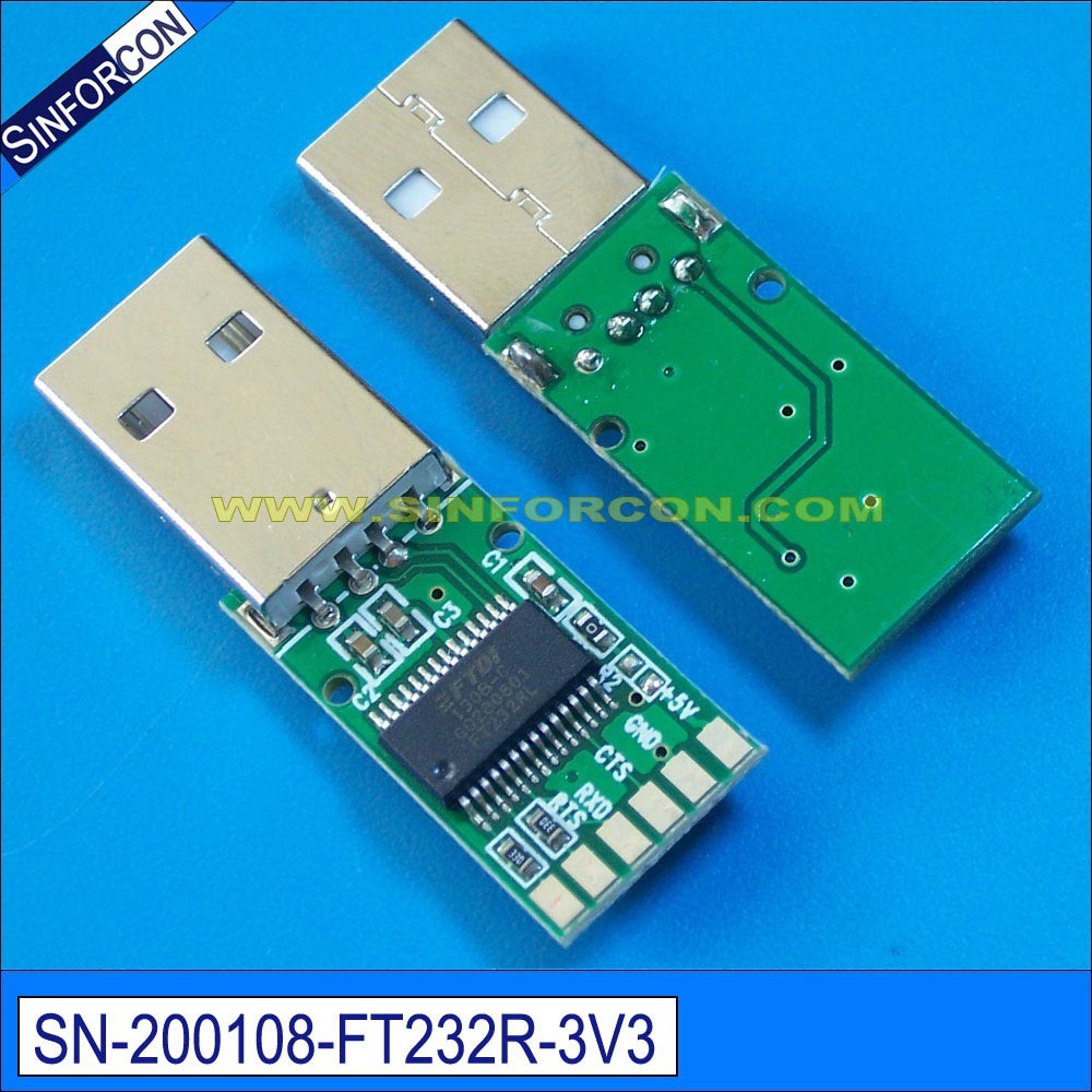 FT232R USB UART TTL Serial Port โมดูลการสื่อสาร Conversion Board TTL-232R-3V3-PCB