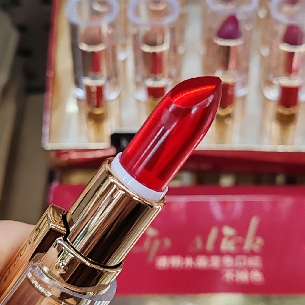 卡琪丽水晶透明果冻变色不沾杯口红 海藻滋润保湿温变唇膏Kaqili crystal transparent jelly color-changing non-stick cup mouth202508