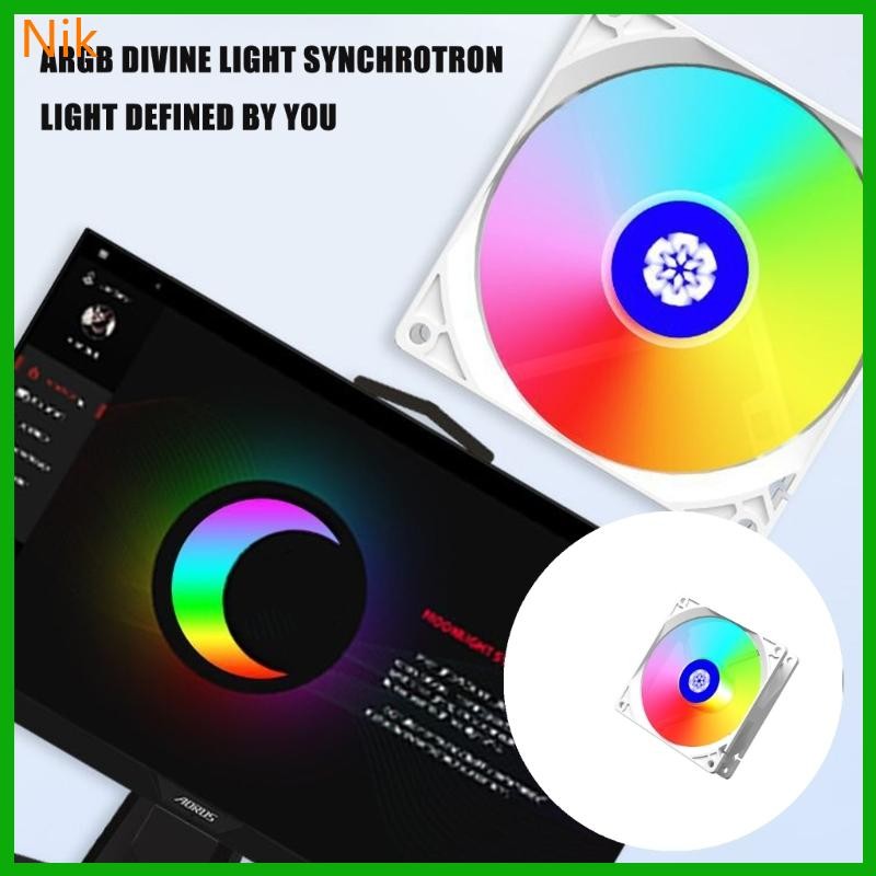 บ.ลค.ศ. ARGB Illuminated 90x90x25mm PWM PC Case พัดลมระบายความร้อนสําหรับ Compactly Case Coolers hes