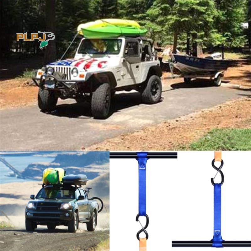 PLPJ 15.9 นิ้ว/40.5 ซม.Soft Loop Tie Down สายรัดสําหรับ Seduction Cargo ATV UTV รถจักรยานยนต์สกู๊ตเต