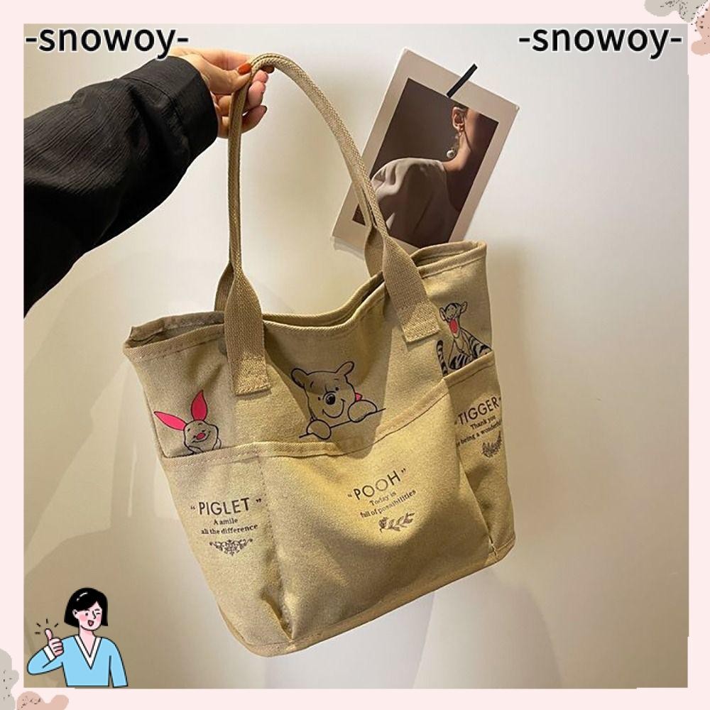 SNOWOY Tote Bag กระเป๋าถือผู้หญิง Winnie Piglet Disney