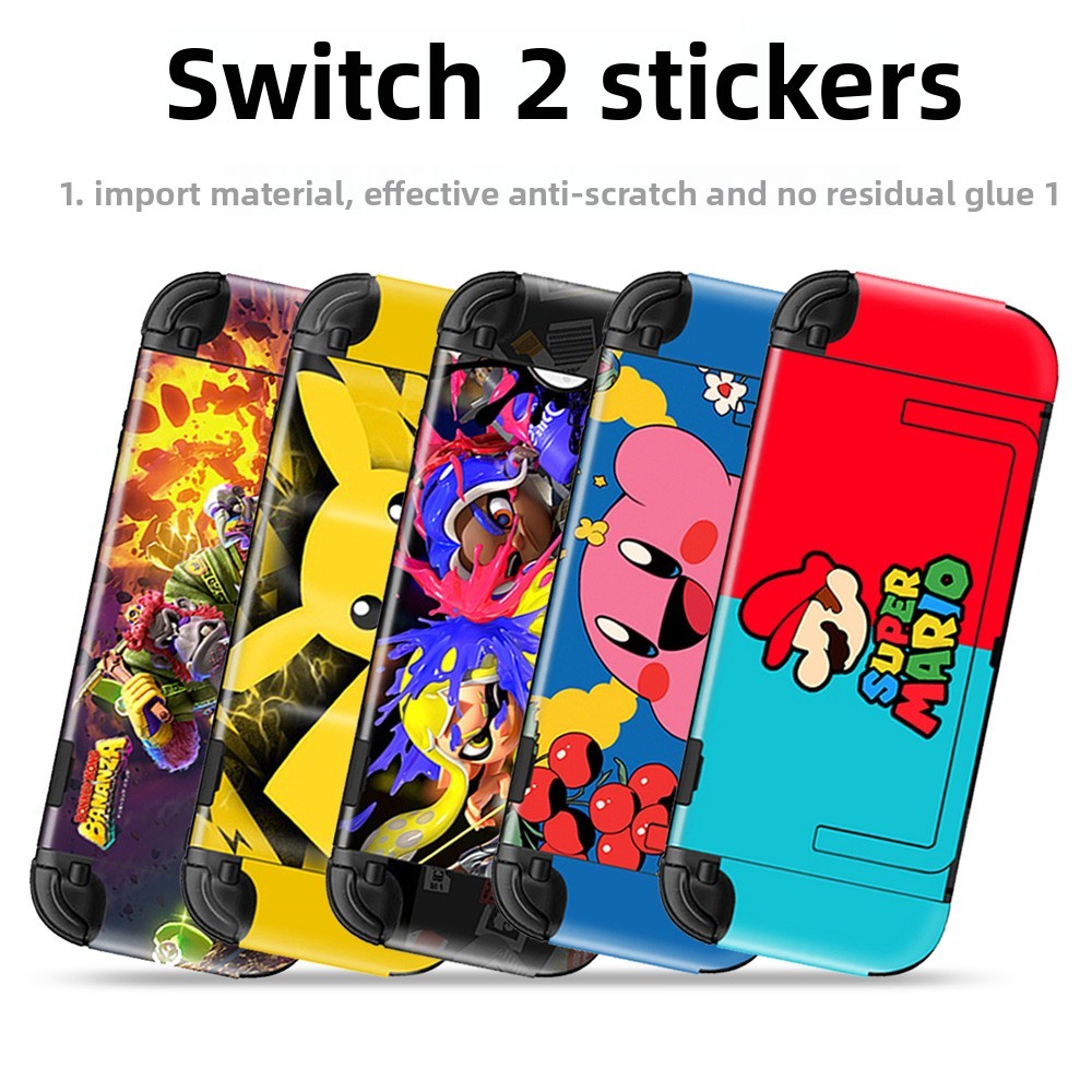 สติ๊กเกอร์สําหรับ Nintendo Switch 2: สติ๊กเกอร์ป้องกันสําหรับ Nintendo Switch 2, NS2 Gaming Console Decal Skins (Matte, High-Definition, สี)
