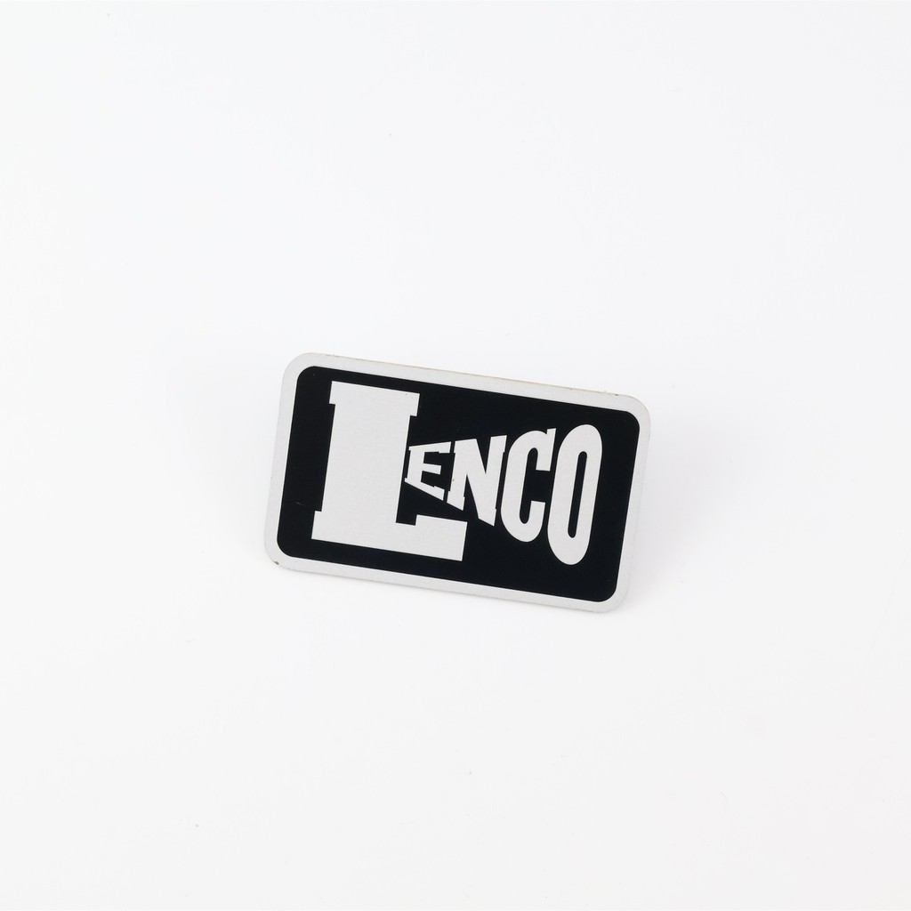 Lenco Turntable Logo Badge Metal Custom Made 49.5mm(1.95")X30.5mm(1.2")