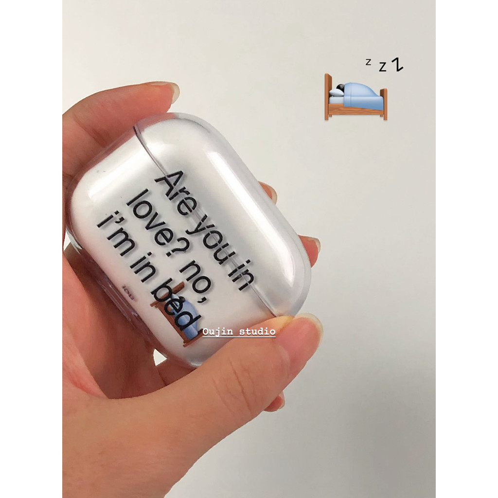 เกาหลีเกาหลีอินการออกแบบเฉพาะเป็นที่คุณรักตัวอักษรภาษาอังกฤษเหมาะสําหรับ airpods 4/3 รุ่น airpods pro2 เคสหูฟังเหมาะสําหรับหูฟังไร้สายบลูทูธเคสป้องกันโปร่งใสนุ่ม - รูปที่ 4