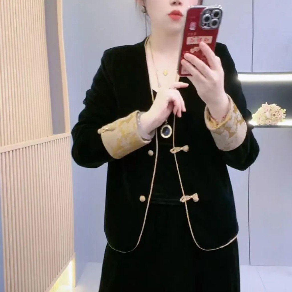 New Chinese Retro Buckle Short Jacket 2025 Fashion Spring Jacket Chinese Style Classy All-Match Top 