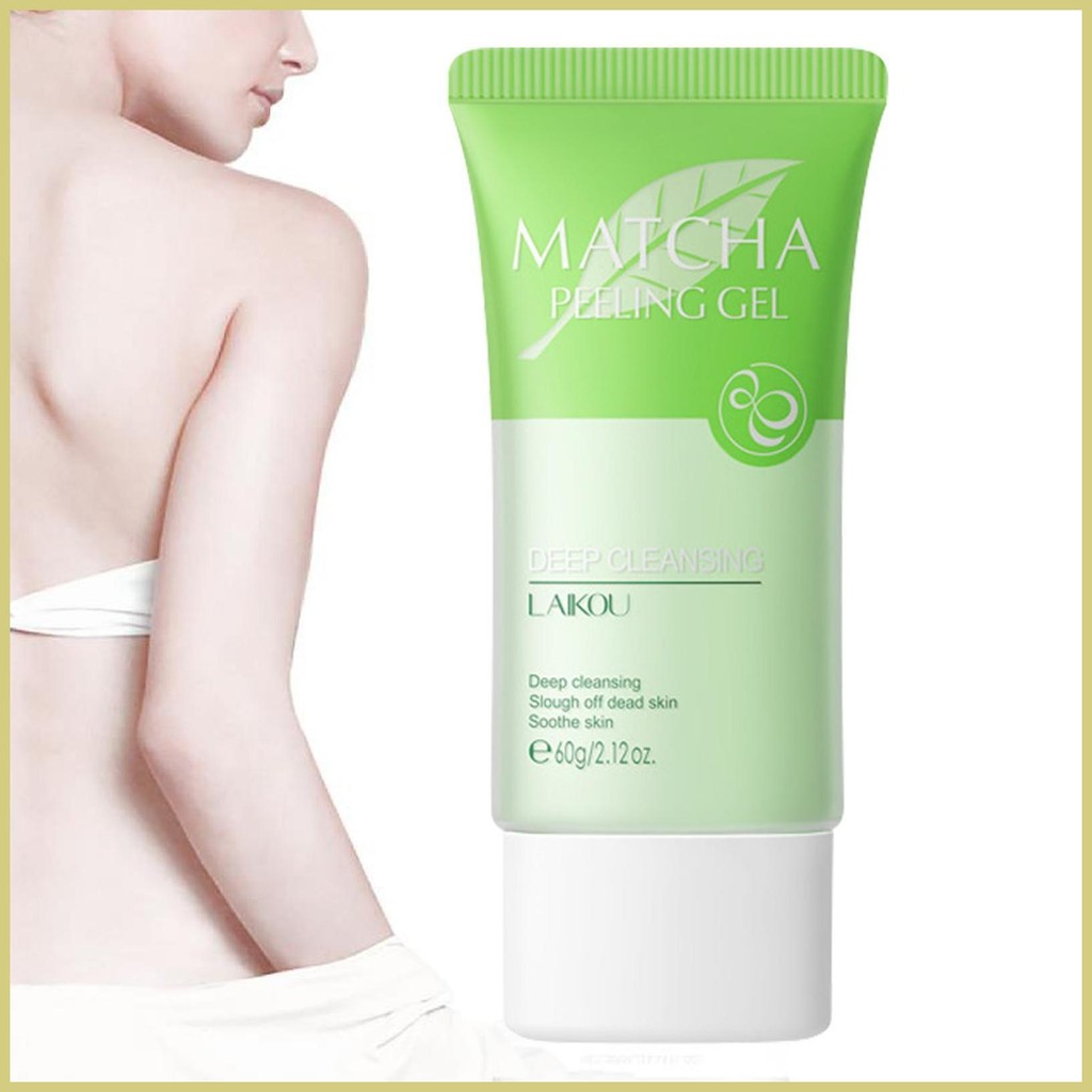 Face Peeling Gel Matcha Face and Body Cleansing Scrub Gel 60g Soft Scrub Gel Deep Cleansing Facial S