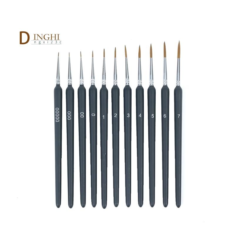 Detail Brush Set for Fine Detailing & Painting สีน้ํา ออยล์- ของจิ๋ว รุ่น 11 ชิ้น