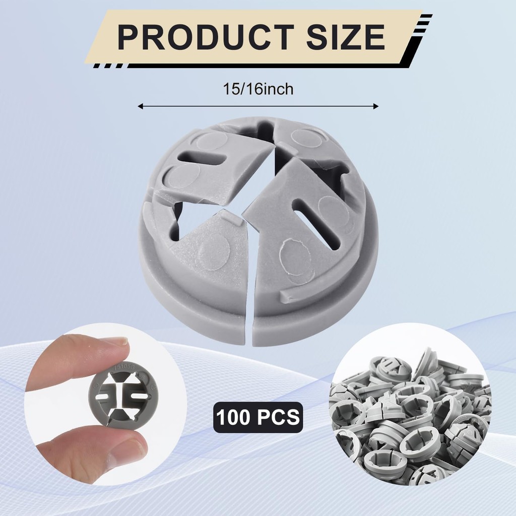 100 ชิ้น Push-in ตัวเชื่อมต่อสายเคเบิล, 3/8 นิ้วขนาดการค้า Non-Metallic Push In Connector กล่องไฟฟ้า