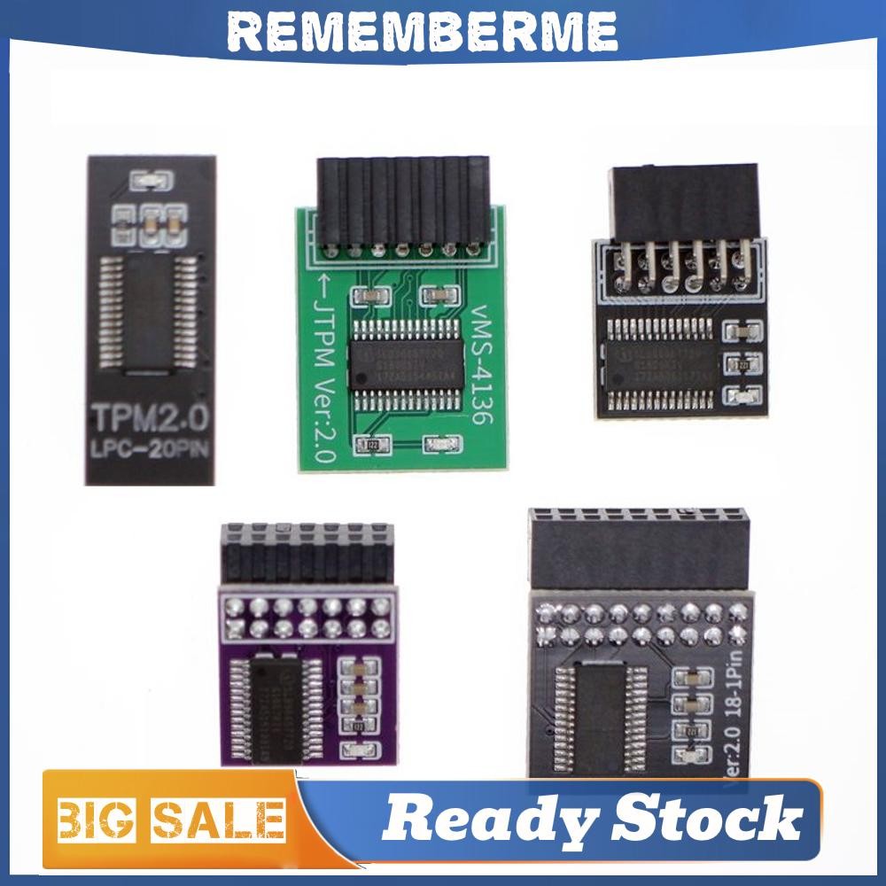 TPM 2.0 โมดูล 12/14/18/20PIN TPM 2.0 โมดูลรักษาความปลอดภัย TPM 2.0 การเข้ารหัสโมดูลความปลอดภัยการ์ดระยะไกลสําหรับ ASUS ASRock MSI ASRock GIGABYTE LPC