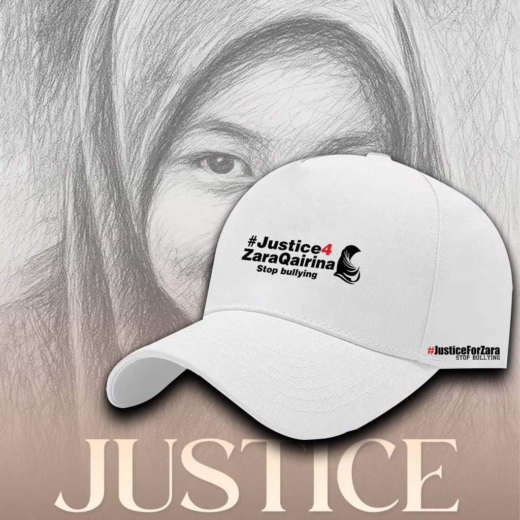 ใหม่ Justice สําหรับ Zara Qairina พิมพ์หมวก Unisex ผู้ชายและผู้หญิง JusticeForZaraQairina หมวกกลางแจ