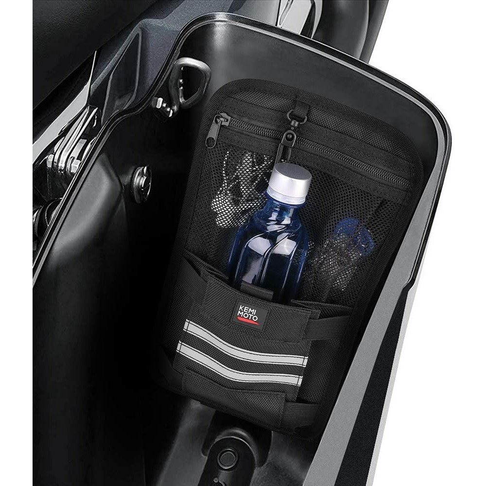 KEMIMOTO Saddlebag Organizer 2 แพ็ค Universal สําหรับรถยนต์รถจักรยานยนต์ Touring รถมอเตอร์ไซด์รุ่น S