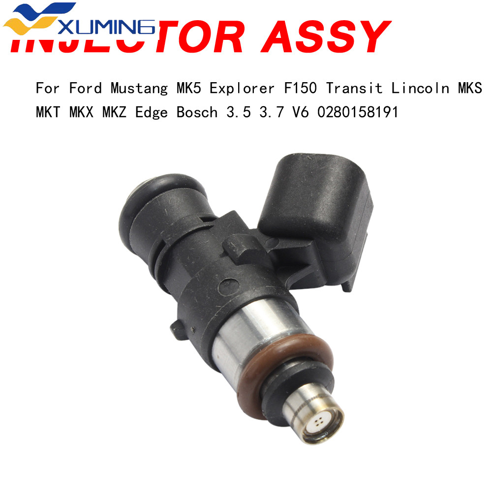 XM 1PCS หัวฉีดน้ํามันเชื้อเพลิงหัวฉีดสําหรับ Ford Mustang MK5 Explorer F150 Transit Lincoln MKS MKT 