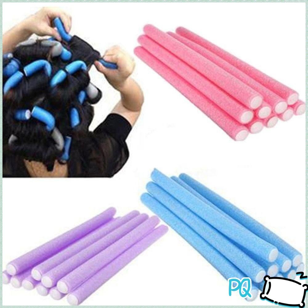 PQ Perm Curling Bar, แท่งม้วนผมโฟมนุ่มสีสันสดใส, สีสุ่ม DIY ฟองน้ําดัดผมเหล็กเครื่องมือทําผม