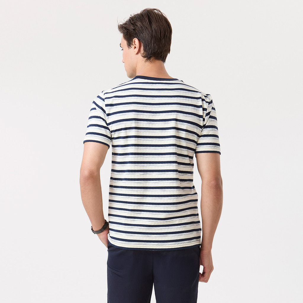 LTD เสื้อยืดแขนสั้น ผู้ชาย สีกรมท่า | T-shirt | 00971 - รูปที่ 3