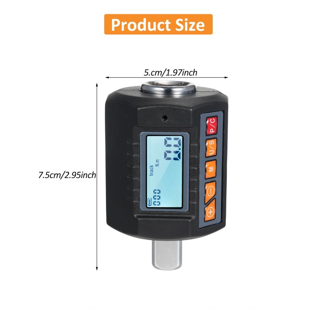 EffectMusic-th Digital Torque Adapter Electronic Meter พร้อมการวัดจอแสดงผล LCD ในประแจ NM kg-cm ft-l