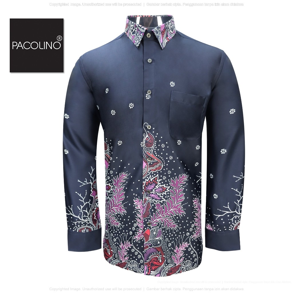 Pacolino Malaysia Mens Wax Long Sleeve Regular - Deep Blue 222-BK0106-D