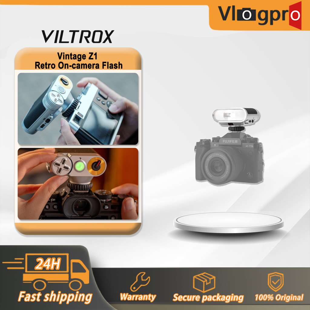 Viltrox Vintage Z1 Retro On Camera Flash, 1100mAh Mini Camera Flash สําหรับกล้อง Sony Canon Nikon Fu