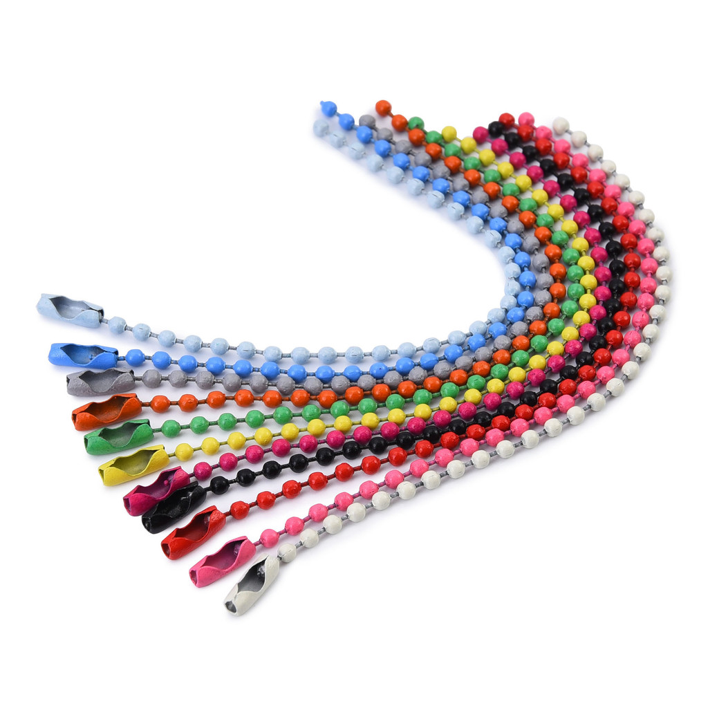 50ชิ้นสีลูกปัดโซ่แขวนแท็ก กูก้า แขวนโซ่แฮนด์เมด ทําเอง เครื่องประดับอุปกรณ์เสริม