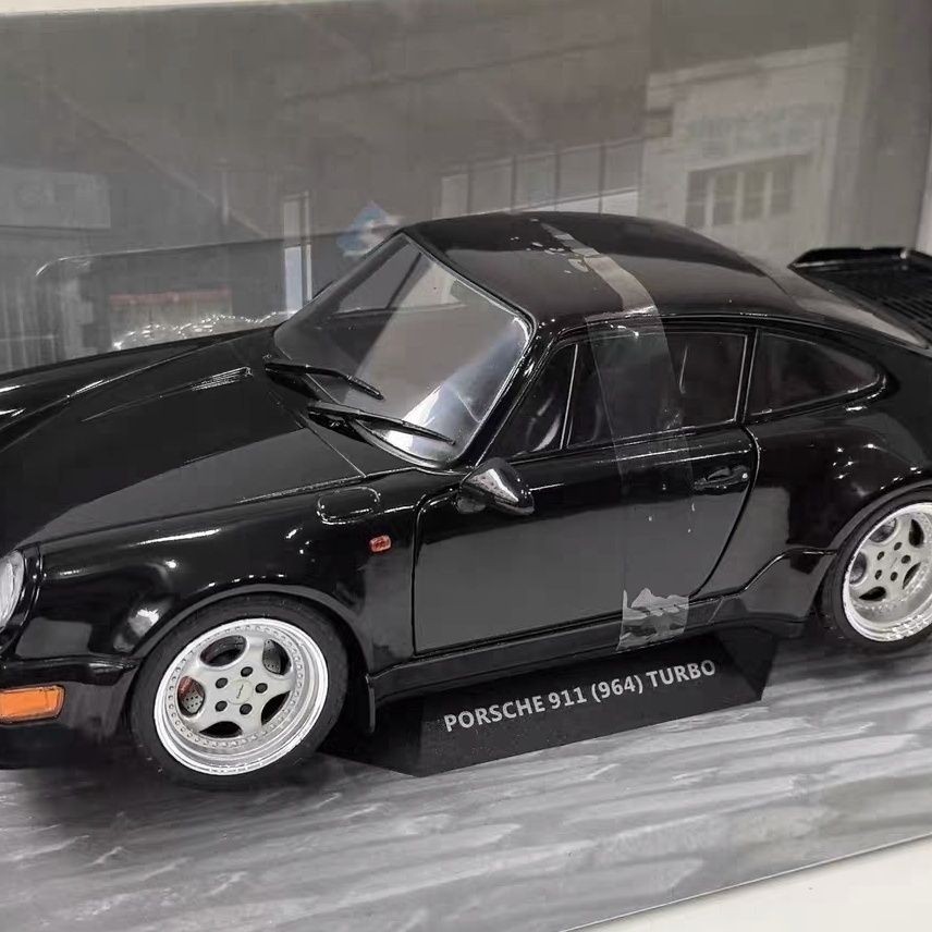 SOLIDO 1/18 Porsche 911 964 TURBO รถรุ่นโลหะผสมเปิดซ้ายขวาประตู