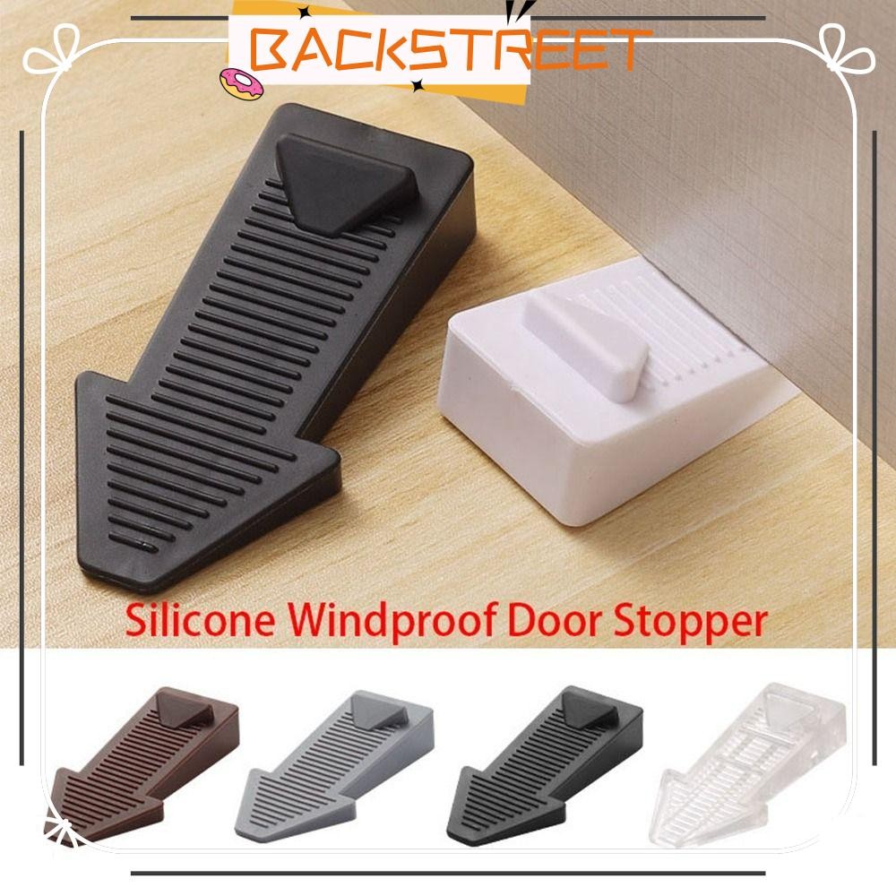 BACKSTAGEREAT Door Stopper ที่วางพื้นติดผนังกันลื่น ซิลิโคนป้องกันการชนกัน Fix Doorstop Home