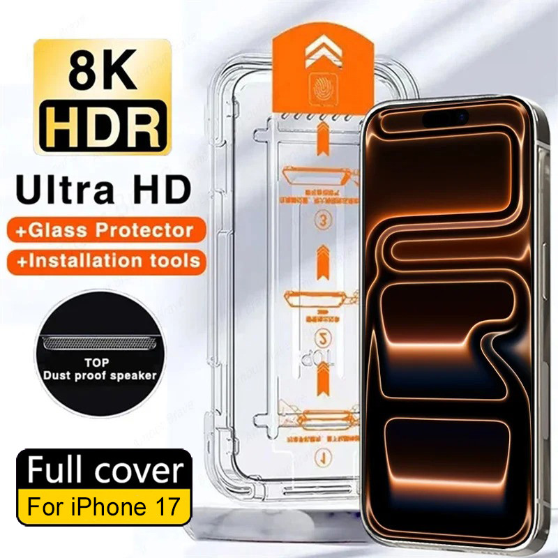 คลุมทั้งหมดกระจกนิรภัย สําหรับ iPhone 17 Pro Max Air 16 16E 15 14 13 12 11 Pro Max 16 Plus X XR XS Max ฝุ่นฟรี Anti-Spy ความเป็นส่วนตัว Matte Anti-Bluelight คลิกเดียวติดตั้งป้องกันหน้าจอ