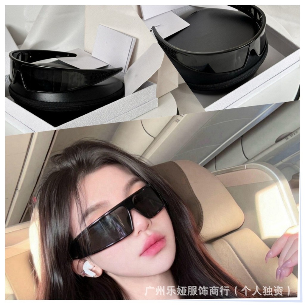 MWIB ##DI00R# Headband Sunglasses New Futuristic Black Sunglasses for Women Acetate M1U Fashionable 