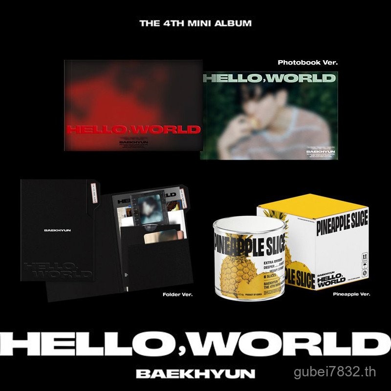 EXO Border BAEKHYUN อัลบั้ม BAEKHYUN Mini Album 4 Hello World โปสเตอร์สติกเกอร์ Photocard สินค้า