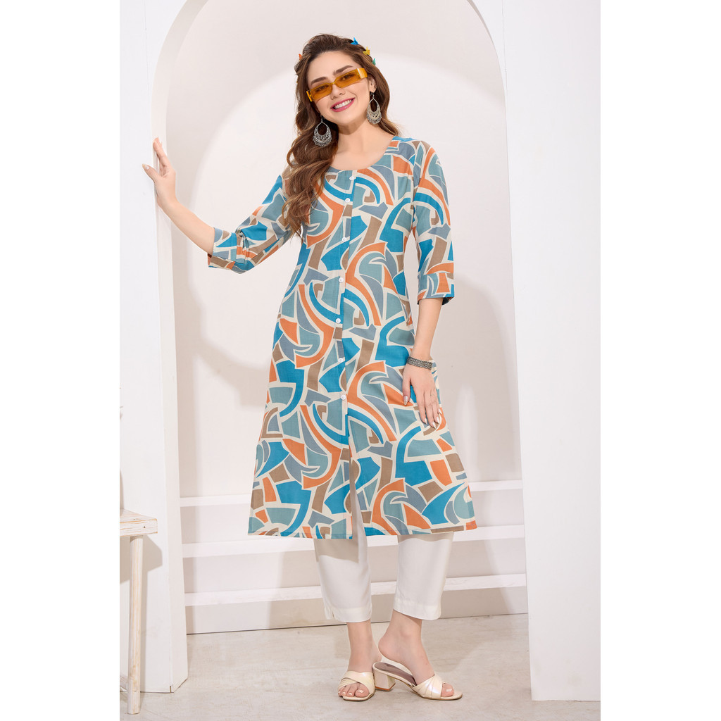 อินเดียKurtiแบบดั้งเดิมDesignerยาวสั้นผู้หญิงKurtis Kurta Tunic Topเสื้อPlus Palazo Saree UD505LNSC