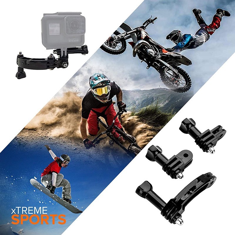 (ในสต็อก) Rotary Extension Arm Helmet Mount Set สําหรับ Insta360 ONE X/ONE X 2/ONE R/GoPro/DJI OSMO 