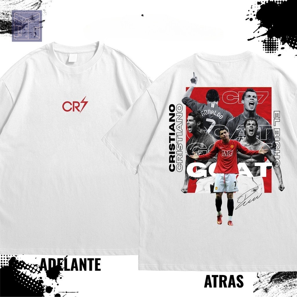 CR7 2008 Edition Baju Tee – Cotton 100%, คอกลม Unisex, Selesa Bergaya, XS-5XL!