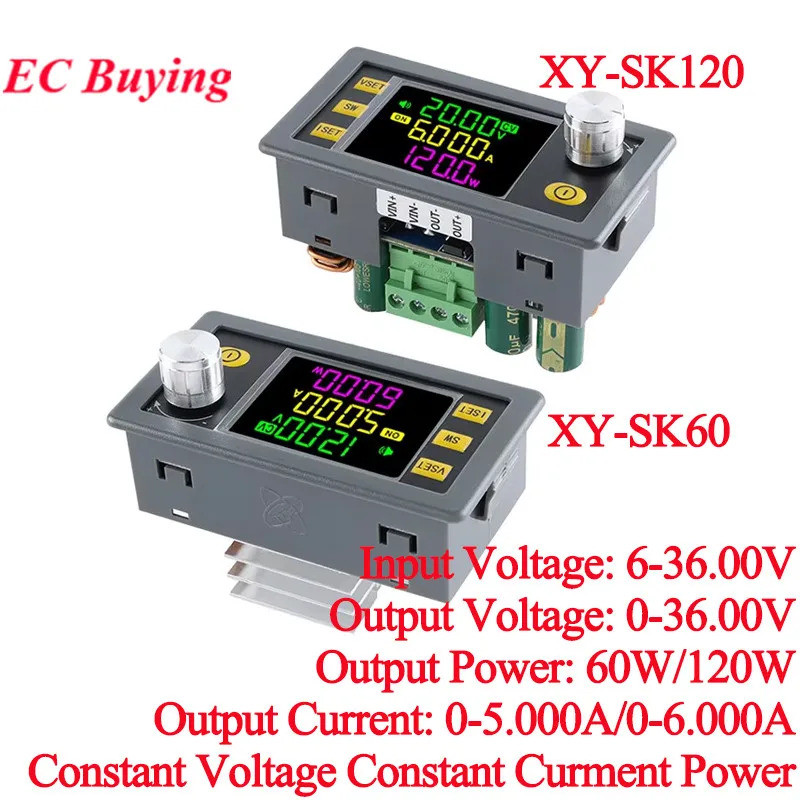 SK120 SK60 Buck Boost Converter 120W/6A 60W/5A CNC CC CV 6-36V 0-36V MPPT Power DC ปรับโมดูลชาร์จพลั