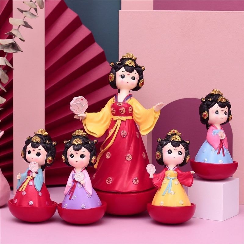 Xian Datang Buyecheng Miss Tumbler Doll เครื่องประดับขนาดเล็กน่ารักของที่ระลึกไม่สามารถแกว่ง