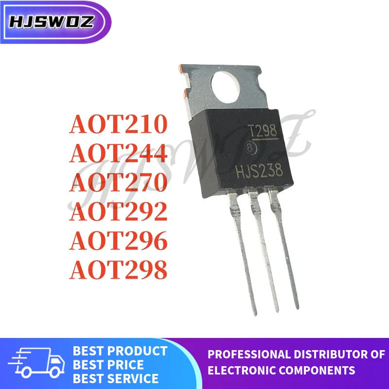 5PCS AOT298 AOT296 AOT292 AOT270 AOT210 AOT244 T298 T296 T292 T270 T210 T244 TO-220 Field Effectทราน