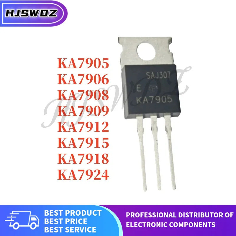 1-5PCS KA7909 KA7908 KA7905 KA7924 KA7918 KA7912 KA7915 KA7906 TO-220 Field Effect ทรานซิสเตอร์