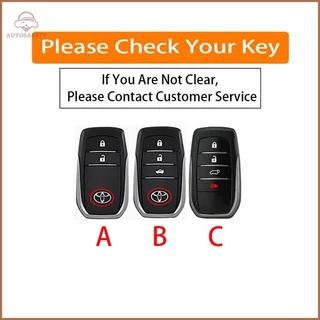 สังกะสีอัลลอยด์พวงกุญแจสําหรับ Toyota Wildlander Rav4 Prado Levin Avalon Fortuner Yaris Camry, Key Holder Key Fob ฝาครอบ Protector Shell