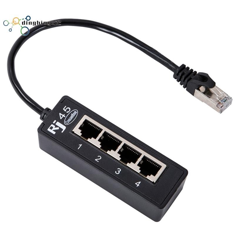 1 ชิ้น RJ45 LAN Connector 4 ใน 1 RJ45 LAN Connector สาย 1 ชาย 4 พอร์ต LAN สําหรับเครือข่าย Extension