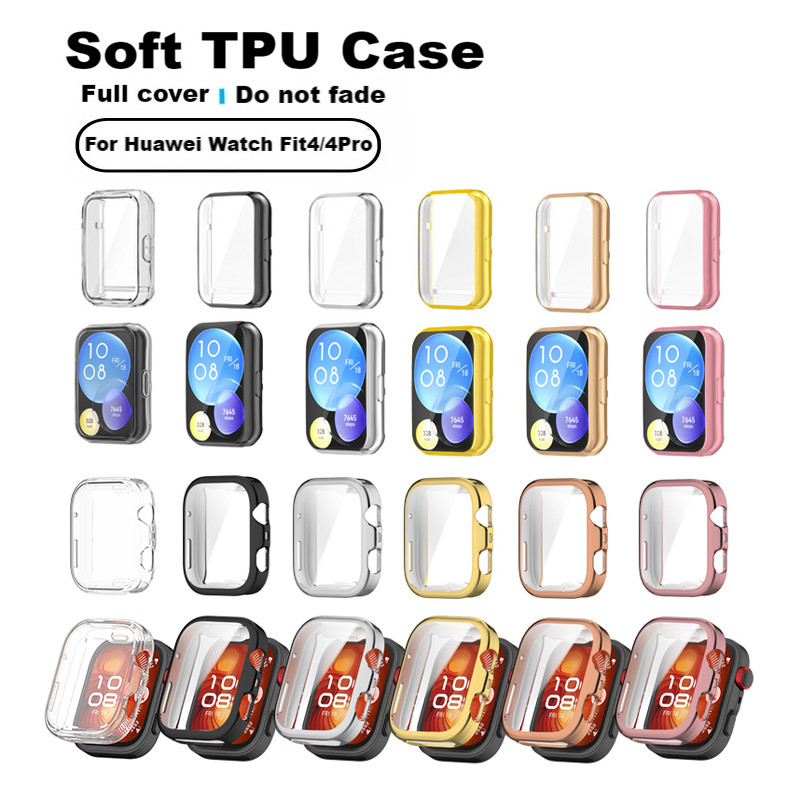 TPU ป้องกันสําหรับ Huawei Watch Fit 5/ Fit 4/Fit4 Pro/Fit3/Fit2/Fit SE ใหม่ Soft Protector Shell กันชนฝาครอบป้องกัน