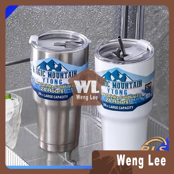 900ml Rocky Mountain Tumbler กระติกน้ําร้อนสแตนเลส Magic Mountain กระติกน้ําฉนวนกันความร้อนสูญญากาศค