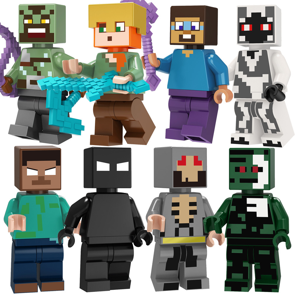 minecraft toy lego minecraft ปริศนาในประเทศ Minecraft HIM Fear Demon King Entity 303 Orc Necromancer