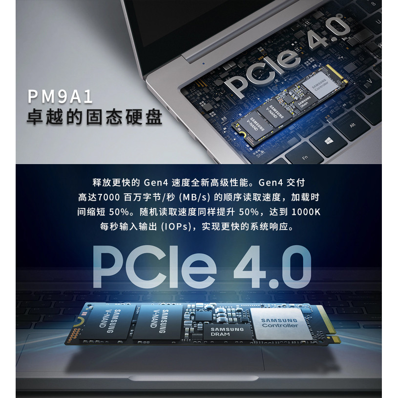 Samsung/Samsung PM9A1 1t 2t Solid State Drive SSD แล็ปท็อปเดสก์ท็อป M.2 PCIE4.0