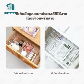 กล่องลิ้นชักพลาสติกใส ทรงสี่เหลี่ยม สําหรับเก็บเครื่องสําอาง เครื่องประดับ 1 ชิ้น S M L XL