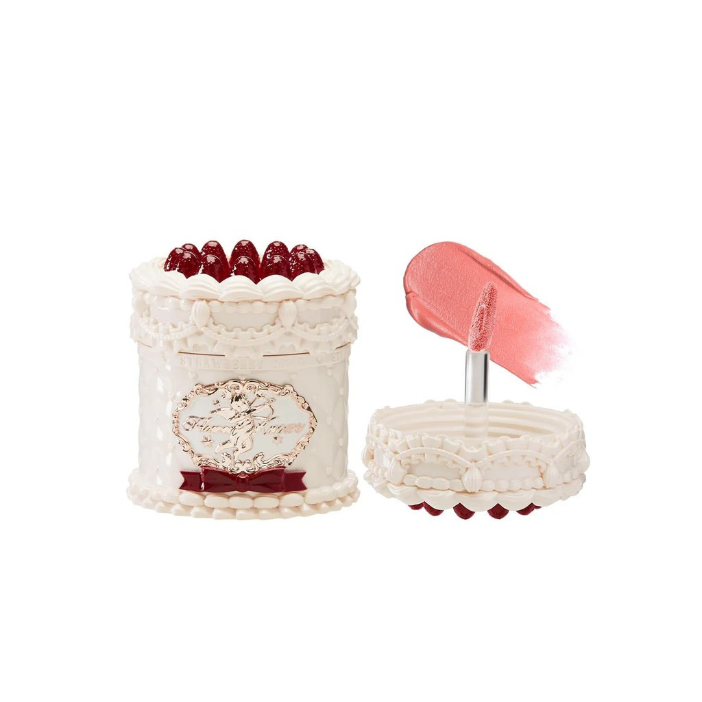 Flower Knows Strawberry Cupid Cake Lip Cream, Velvety-Smooth Matte Liquid Lipstick,Hydrating,Smudge-