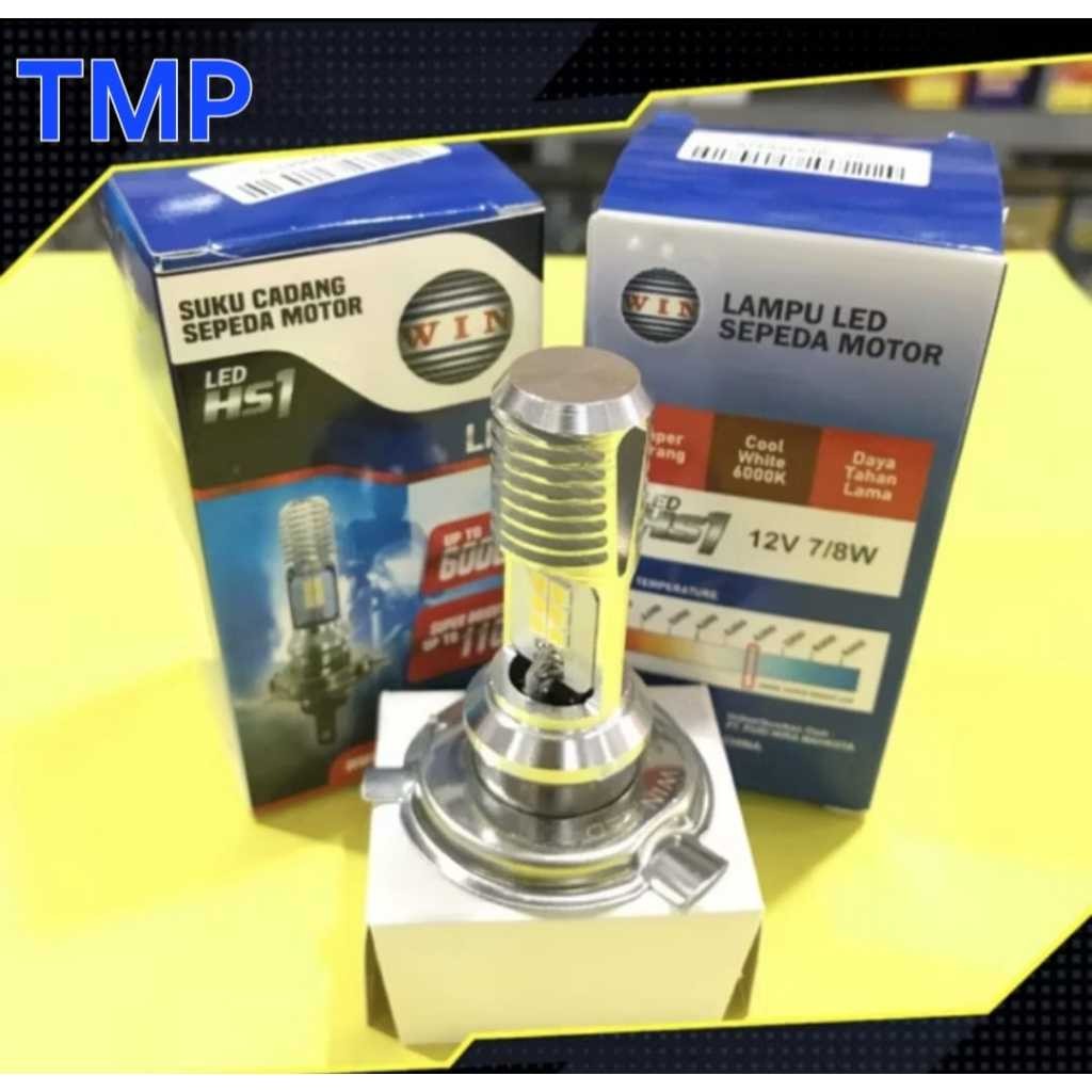 HS1 12V 7/8W LED FRONT BULB UP TO 6000K BRIGHT & DURABLE WHITE, WIN BRAND