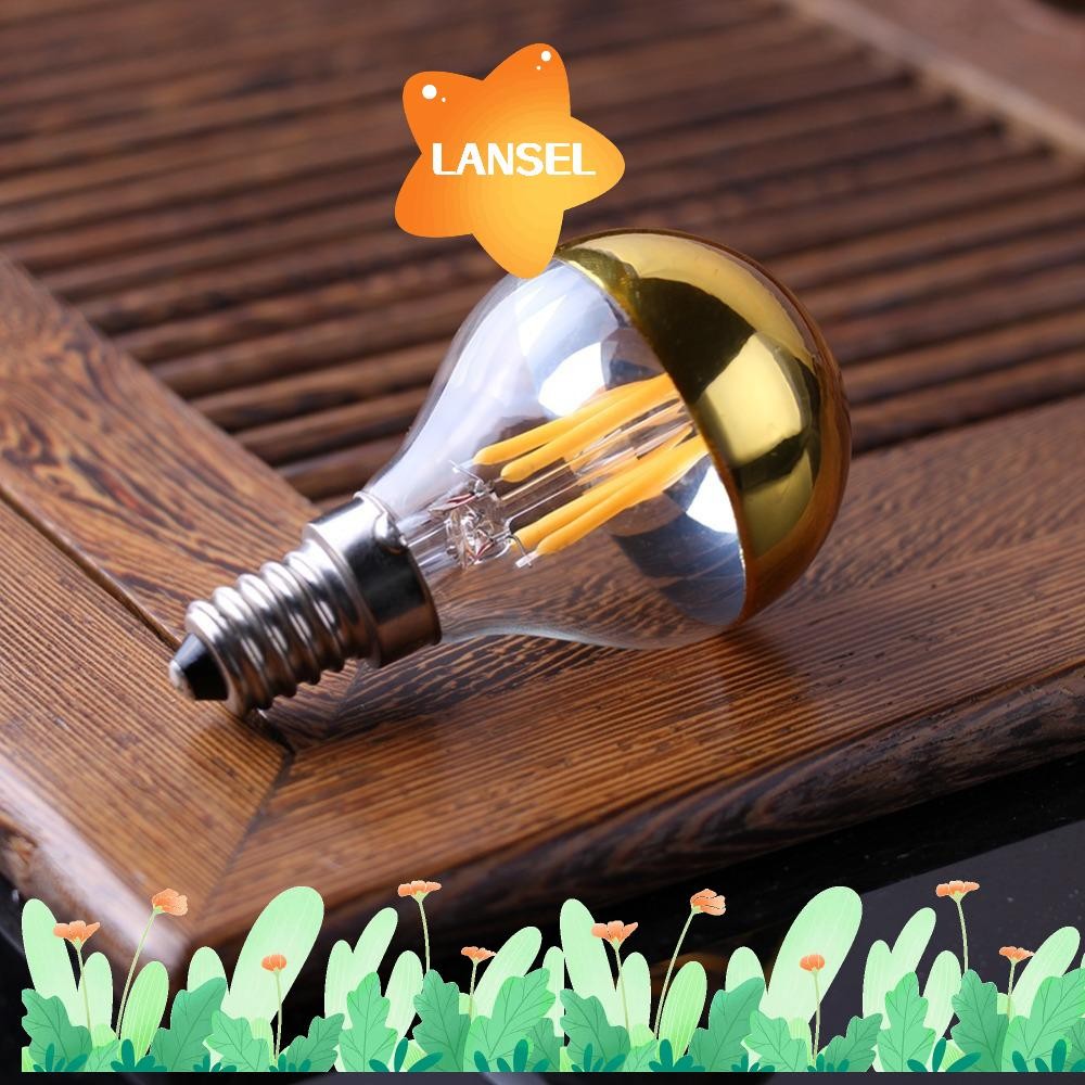 LANSEL หลอดไฟ LED, Warm White E12/E14/E26/E27 หลอดไฟคริสตัล, หลอดไฟ LED เทียนกึ่งชุบ 2023 4W Warm Wh