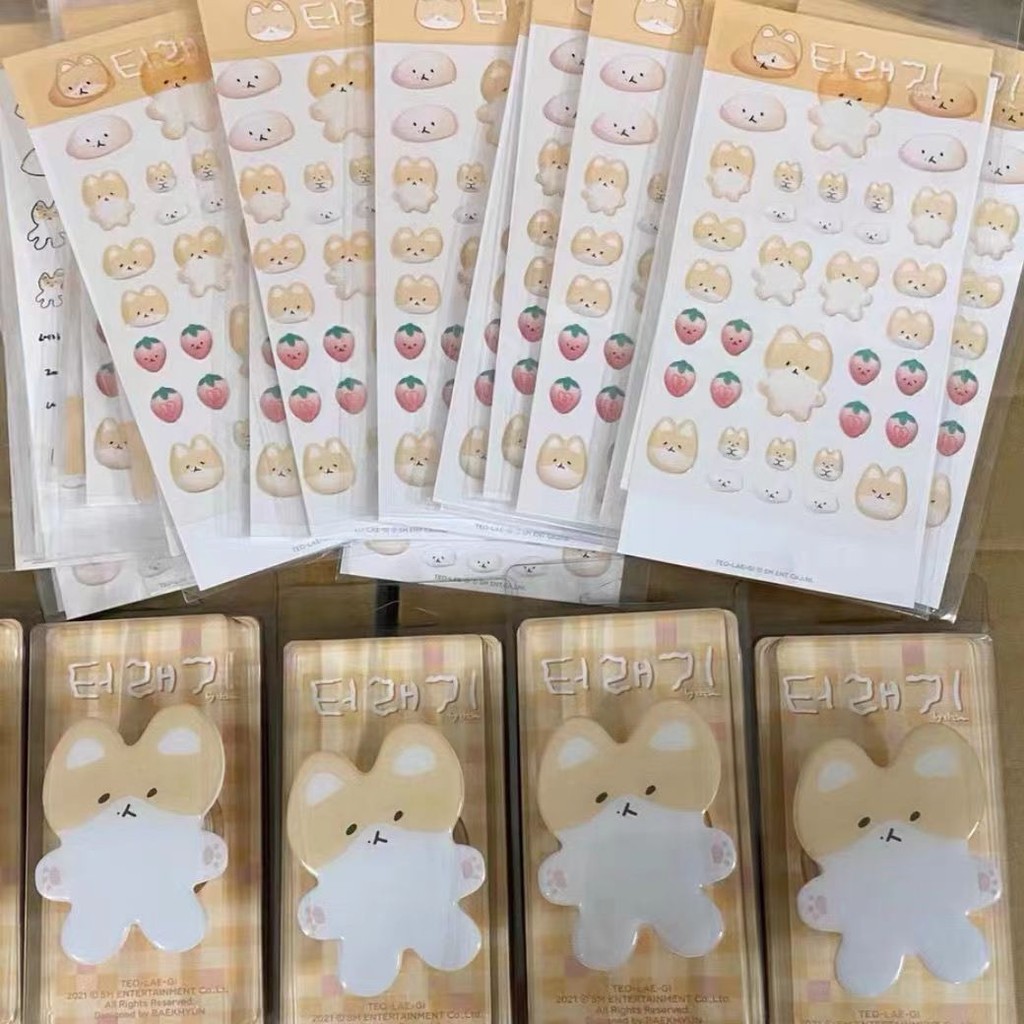 สไตล์ใหม่ exo Bian Baekhyun Telai ขี่ HD ที่วางโทรศัพท์ Interlayer สองด้าน teolaegi #TONG924#