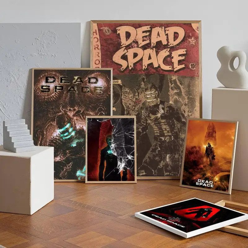 D-Dead Space ภาพยนตร์โปสเตอร์ Self-กาวศิลปะกระดาษกันน้ําสติกเกอร์กาแฟ House Bar Room Wall Decor 8WYI